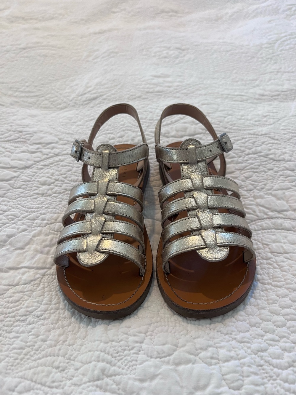 Mini Boden Gold Sandals